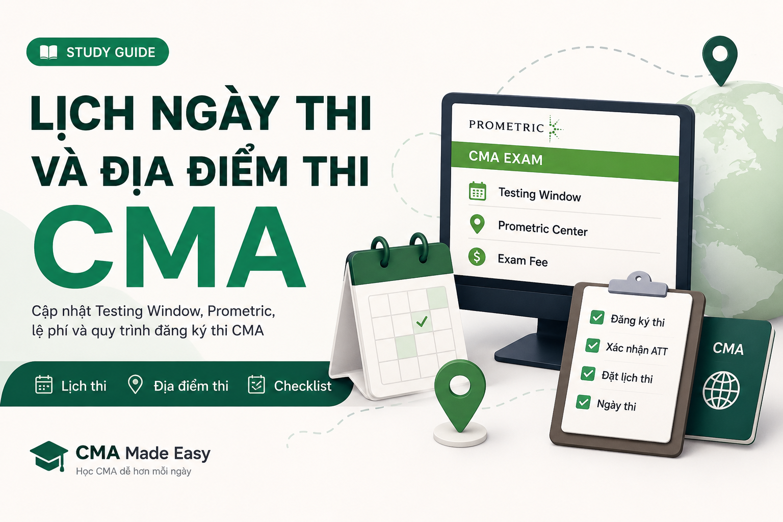 Đặt lịch ngày thi và địa điểm thi CMA như thế nào chuẩn xác nhất?