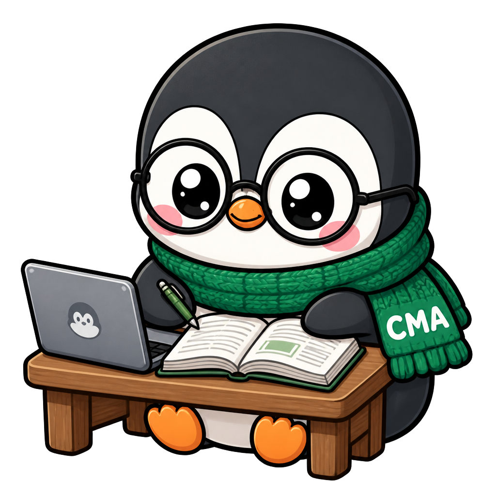 Pengu đang học